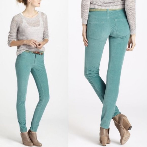 Anthropologie Denim - Anthropologie Pilcro Turquoise Stretch Corduroy 29